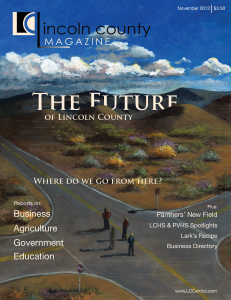 Cover of the first issue of Lincoln County Magazine