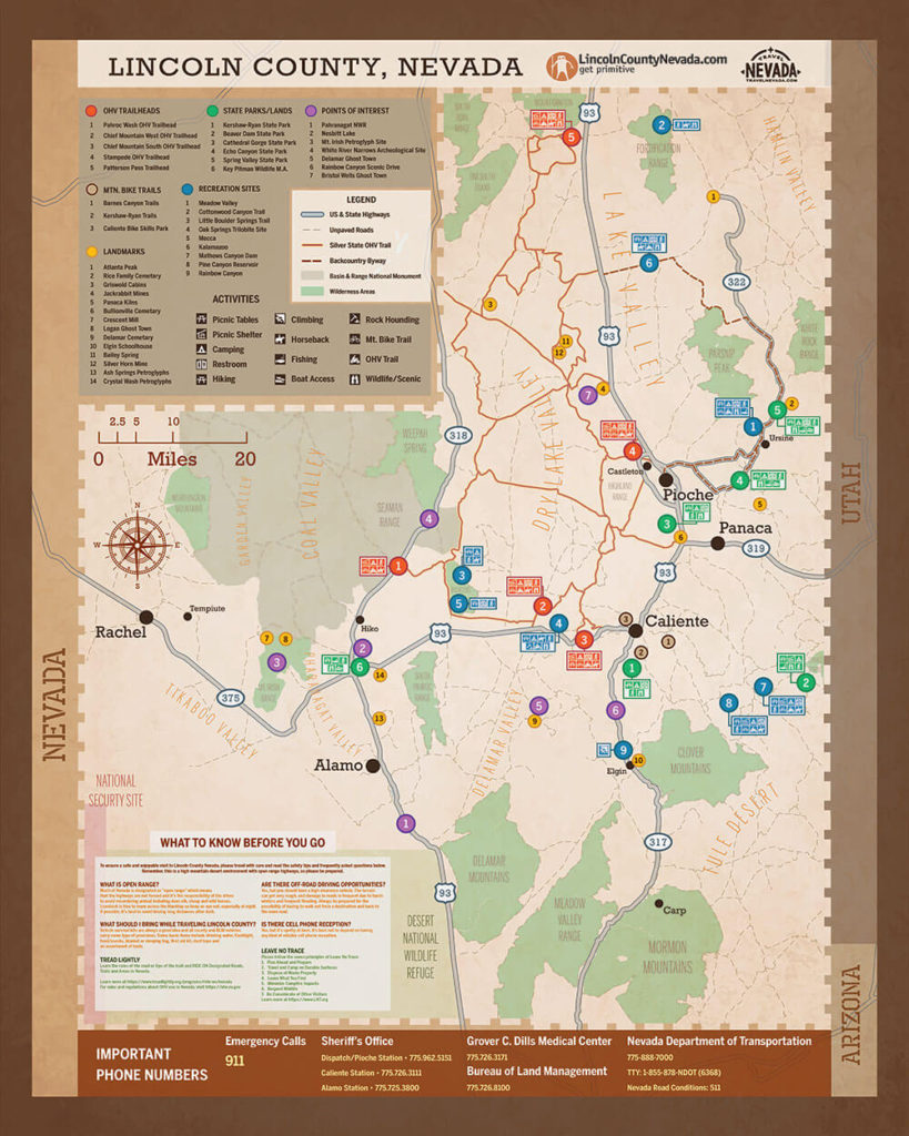 An overview map of Lincoln County, Nev. created by NVC Media.